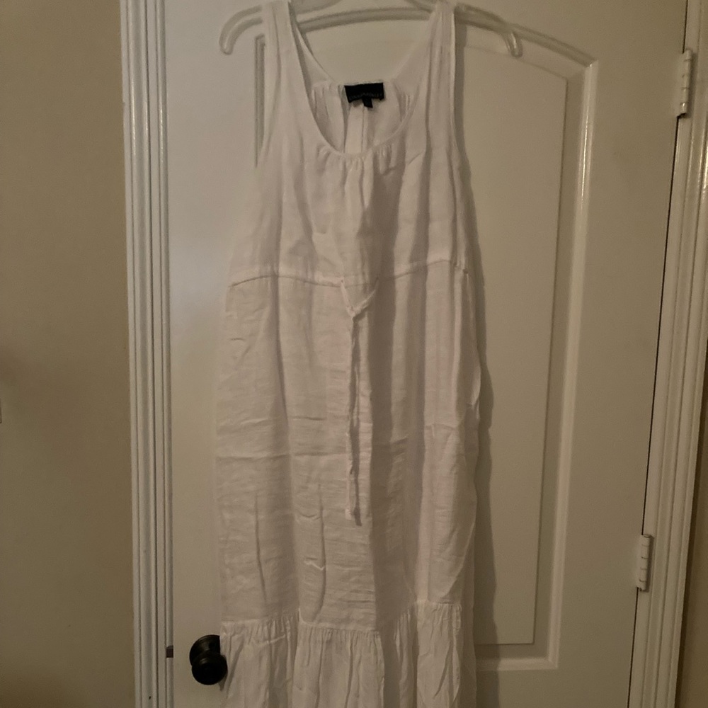 Cynthia Rowley White dress with drawstring at bust size large